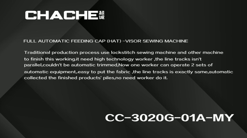 CC-3020G-01A-MY FULL AUTOMATIC FEEDING CAP (HAT) -VISOR SEWING MACHINE